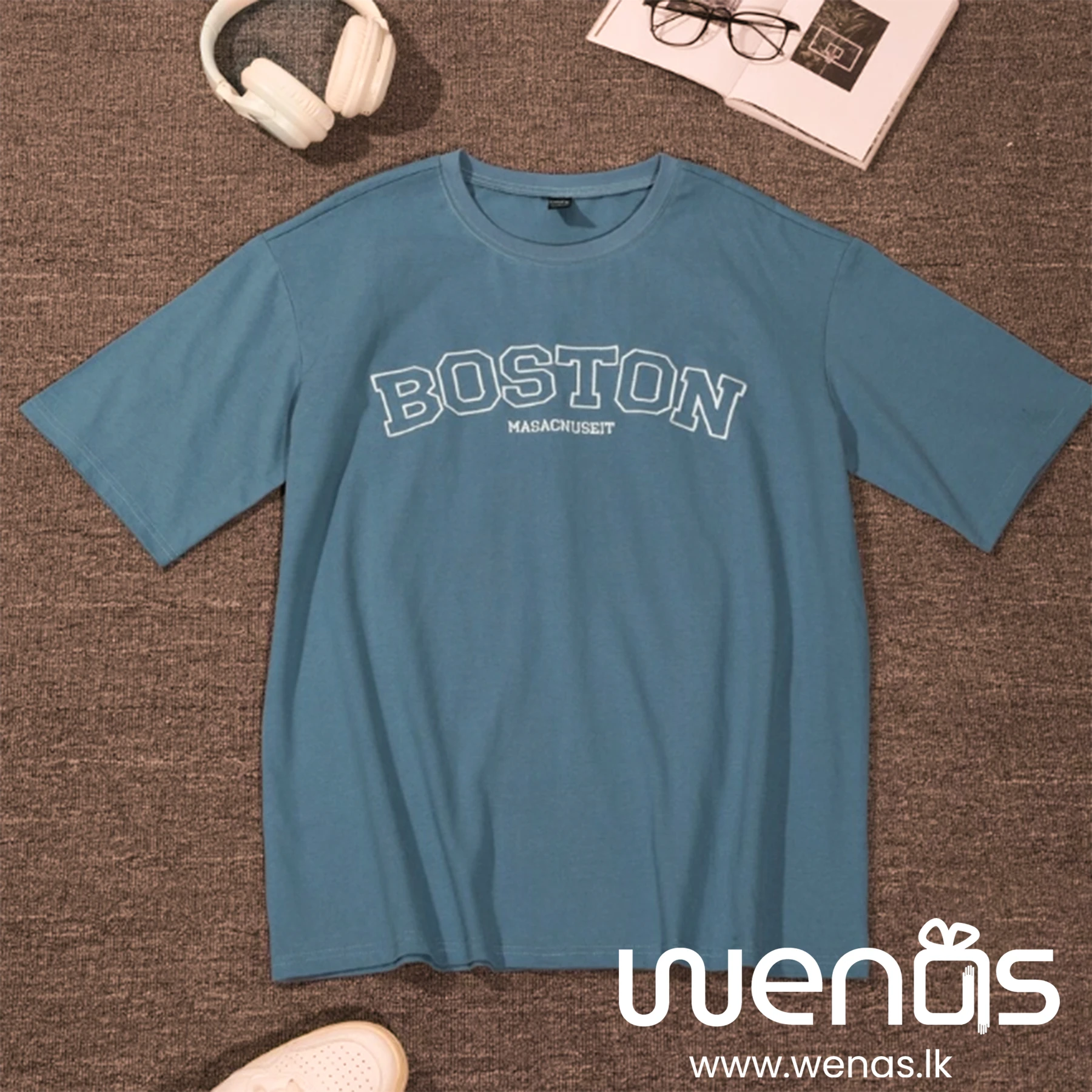 Cotton Letter Graphic Tee - Image 3
