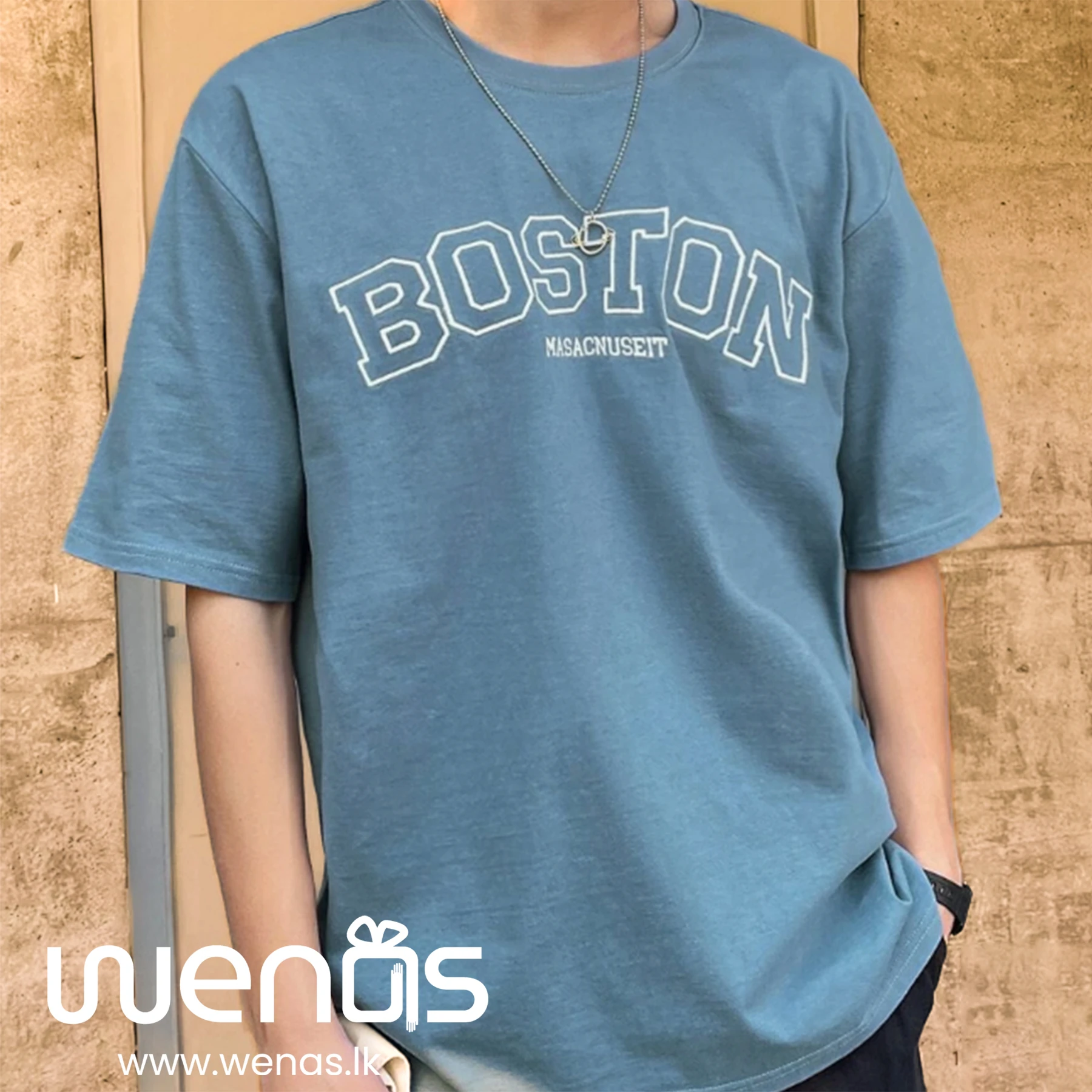 Cotton Letter Graphic Tee - Image 2
