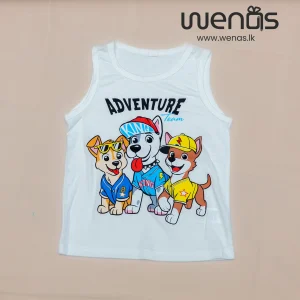 White "Adventure Team" Pup Tank Top