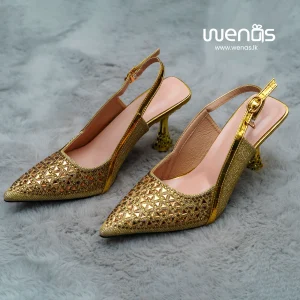 Glam Pointed-Toe Heels with Sparkle
